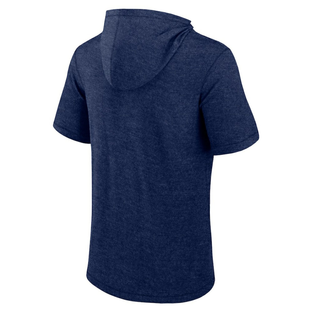 Minnesota Twins Fanatics Push Short Sleeve Pullover Hoodie - Heather Navy - Fanatics Sale