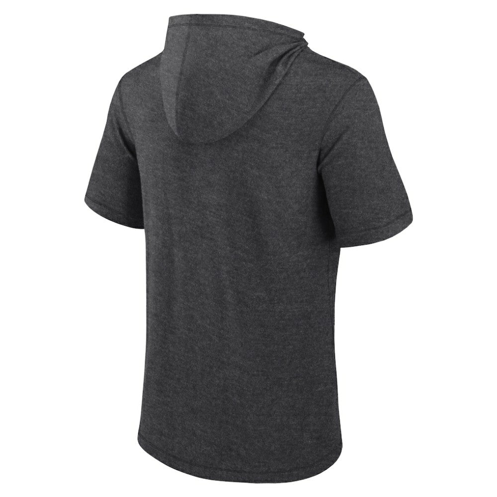 San Francisco Giants Fanatics Push Short Sleeve Pullover Hoodie - Heather Charcoal - Fanatics Sale
