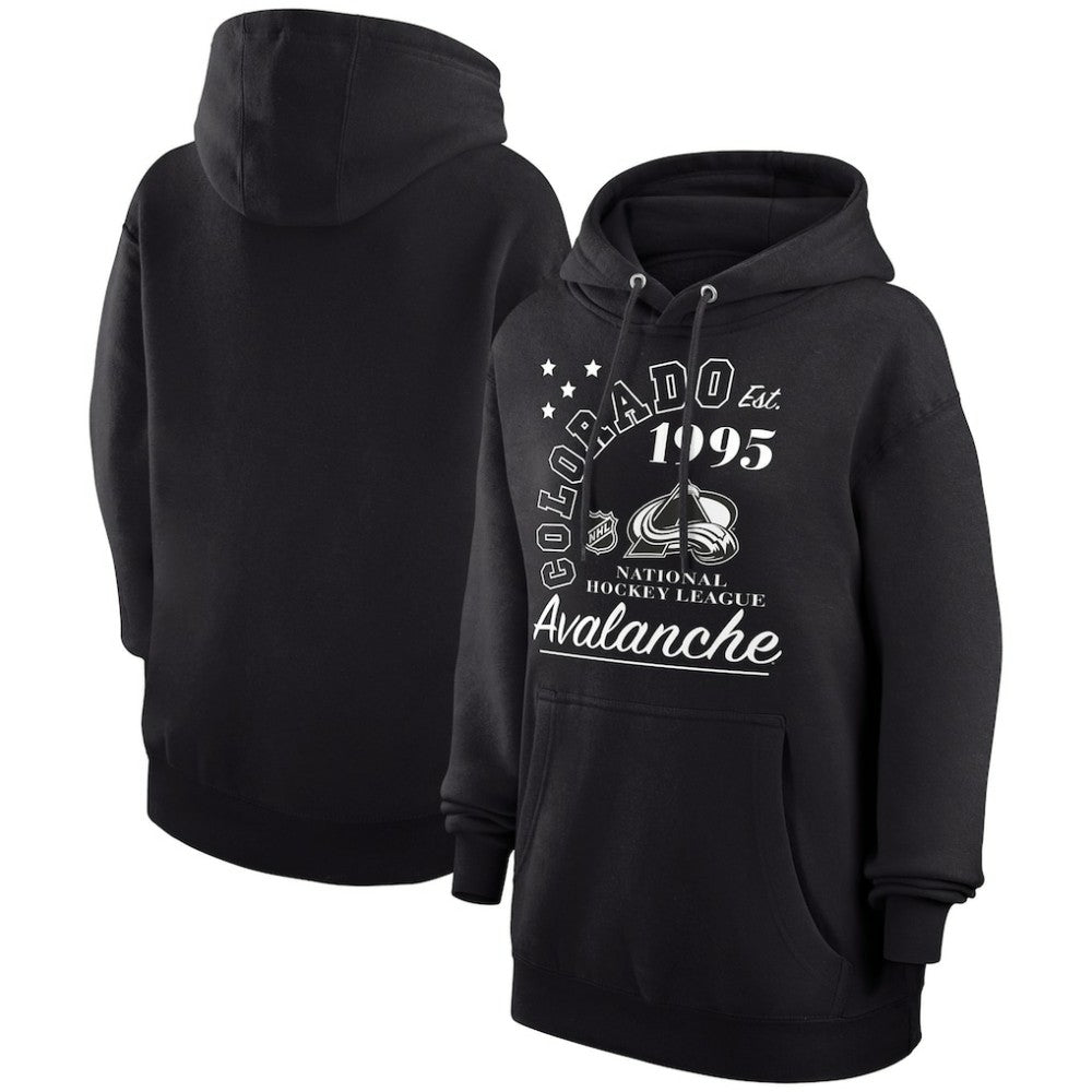 Colorado Avalanche Starter Arch City Team Graphic Fleece Pullover Hoodie - Black - NHL 200594369