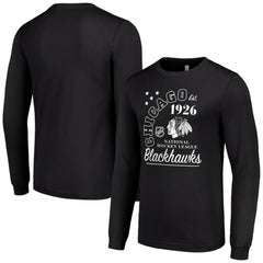 Chicago Blackhawks Starter Arch City Theme Graphic Long Sleeve T-Shirt - Black - NHL 200594596