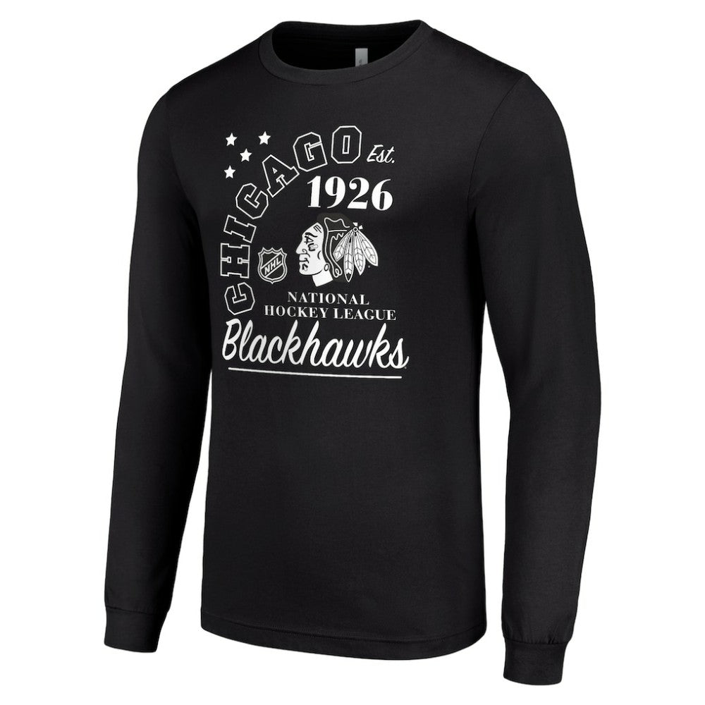 Chicago Blackhawks Starter Arch City Theme Graphic Long Sleeve T-Shirt - Black - NHL 200594596