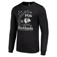 Chicago Blackhawks Starter Arch City Theme Graphic Long Sleeve T-Shirt - Black - NHL 200594596