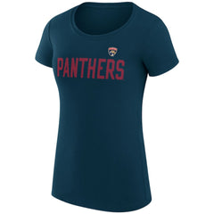 Florida Panthers G-III 4Her by Carl Banks Women's Super-Slim Fit Lightweight Dot Print Team T-Shirt - Navy - NHL 200595195