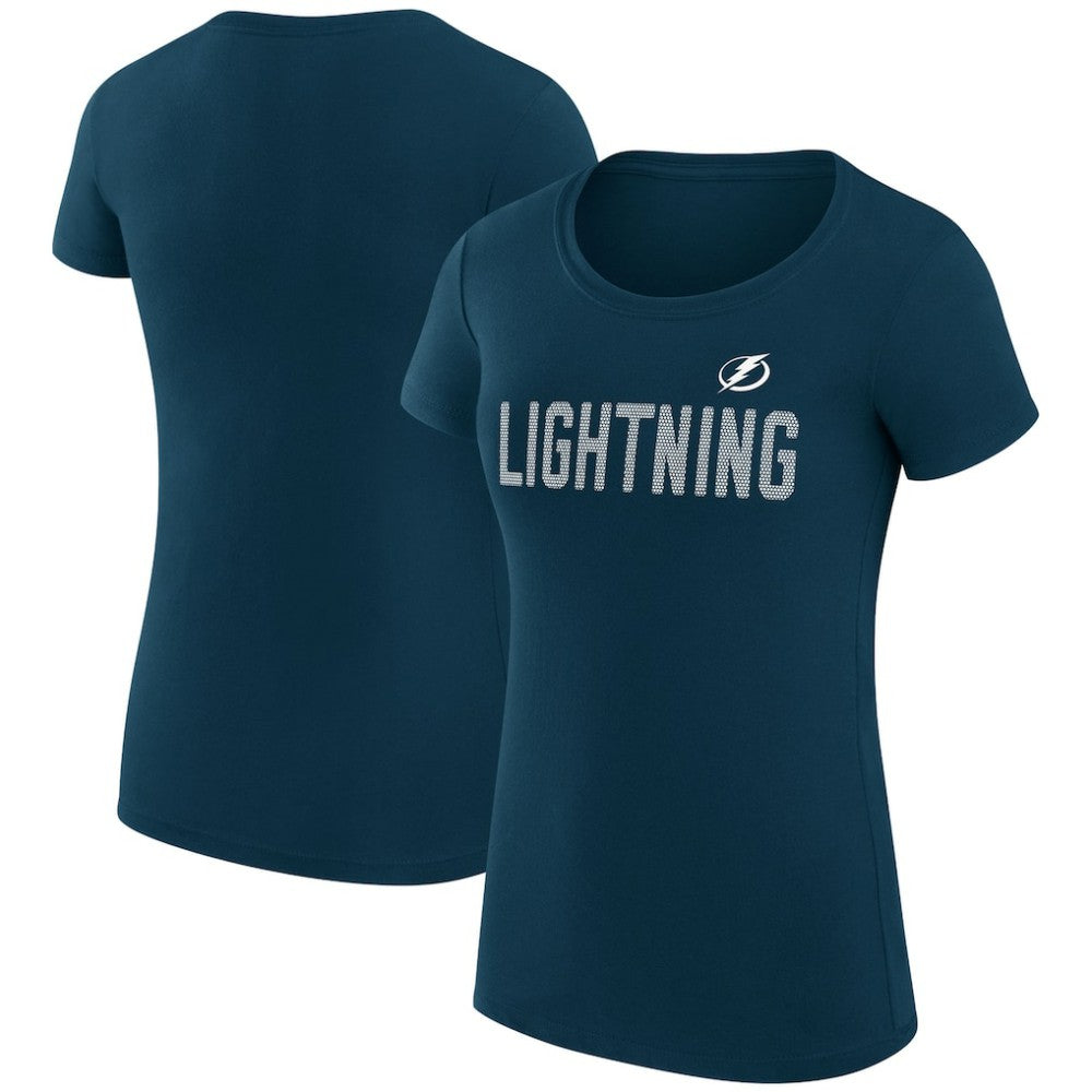 Tampa Bay Lightning G-III 4Her by Carl Banks Women's Super-Slim Fit Lightweight Dot Print Team T-Shirt - Navy - NHL 200595199