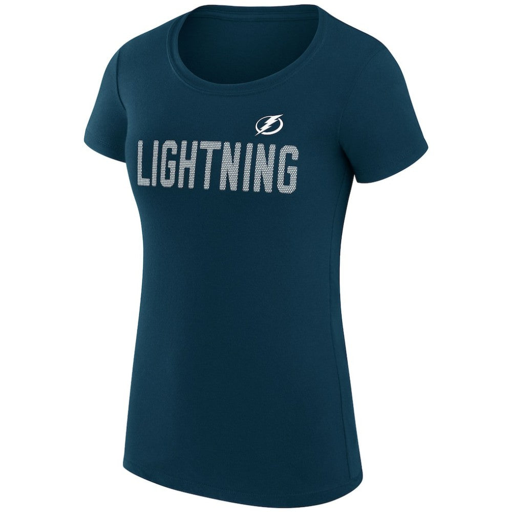 Tampa Bay Lightning G-III 4Her by Carl Banks Women's Super-Slim Fit Lightweight Dot Print Team T-Shirt - Navy - NHL 200595199