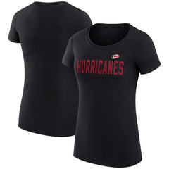 Carolina Hurricanes G-III 4Her by Carl Banks Women's Super-Slim Fit Lightweight Dot Print Team T-Shirt - Black - NHL 200595206