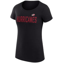 Carolina Hurricanes G-III 4Her by Carl Banks Women's Super-Slim Fit Lightweight Dot Print Team T-Shirt - Black - NHL 200595206