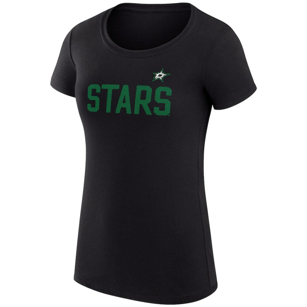 Dallas Stars G-III 4Her by Carl Banks Women's Super-Slim Fit Lightweight Dot Print Team T-Shirt - Black - NHL 200595209