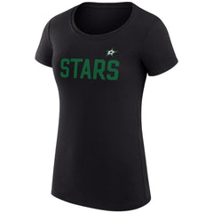 Dallas Stars G-III 4Her by Carl Banks Women's Super-Slim Fit Lightweight Dot Print Team T-Shirt - Black - NHL 200595209