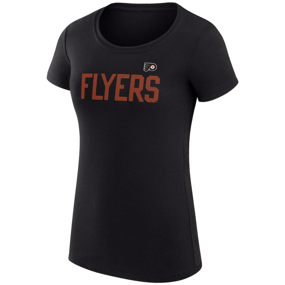 Philadelphia Flyers G-III 4Her by Carl Banks Women's Super-Slim Fit Lightweight Dot Print Team T-Shirt - Black - NHL 200595215