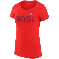 Florida Panthers G-III 4Her by Carl Banks Women's Super-Slim Fit Lightweight Dot Print Team T-Shirt - Red - NHL 200595225