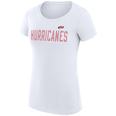 Carolina Hurricanes G-III 4Her by Carl Banks Women's Super-Slim Fit Lightweight Dot Print Team T-Shirt - White - NHL 200595235