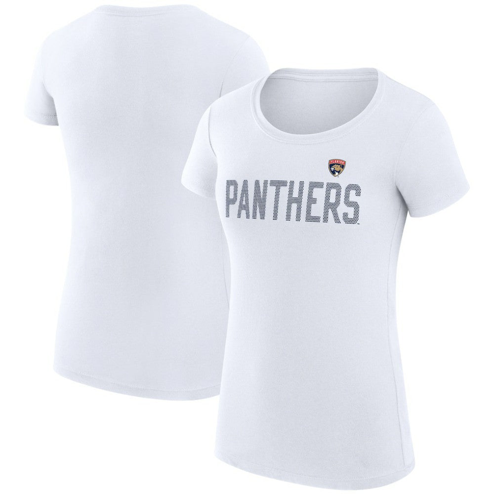 Florida Panthers G-III 4Her by Carl Banks Women's Super-Slim Fit Lightweight Dot Print Team T-Shirt - White - NHL 200595242