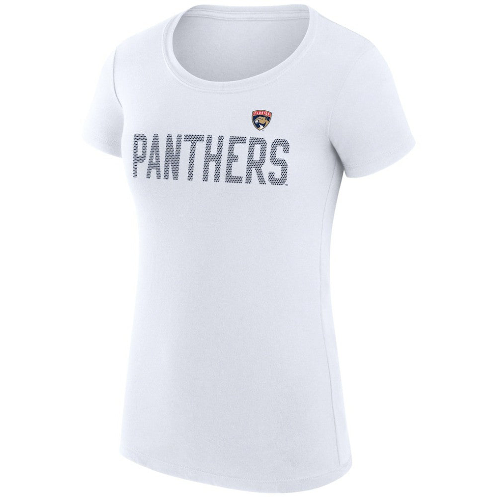 Florida Panthers G-III 4Her by Carl Banks Women's Super-Slim Fit Lightweight Dot Print Team T-Shirt - White - NHL 200595242