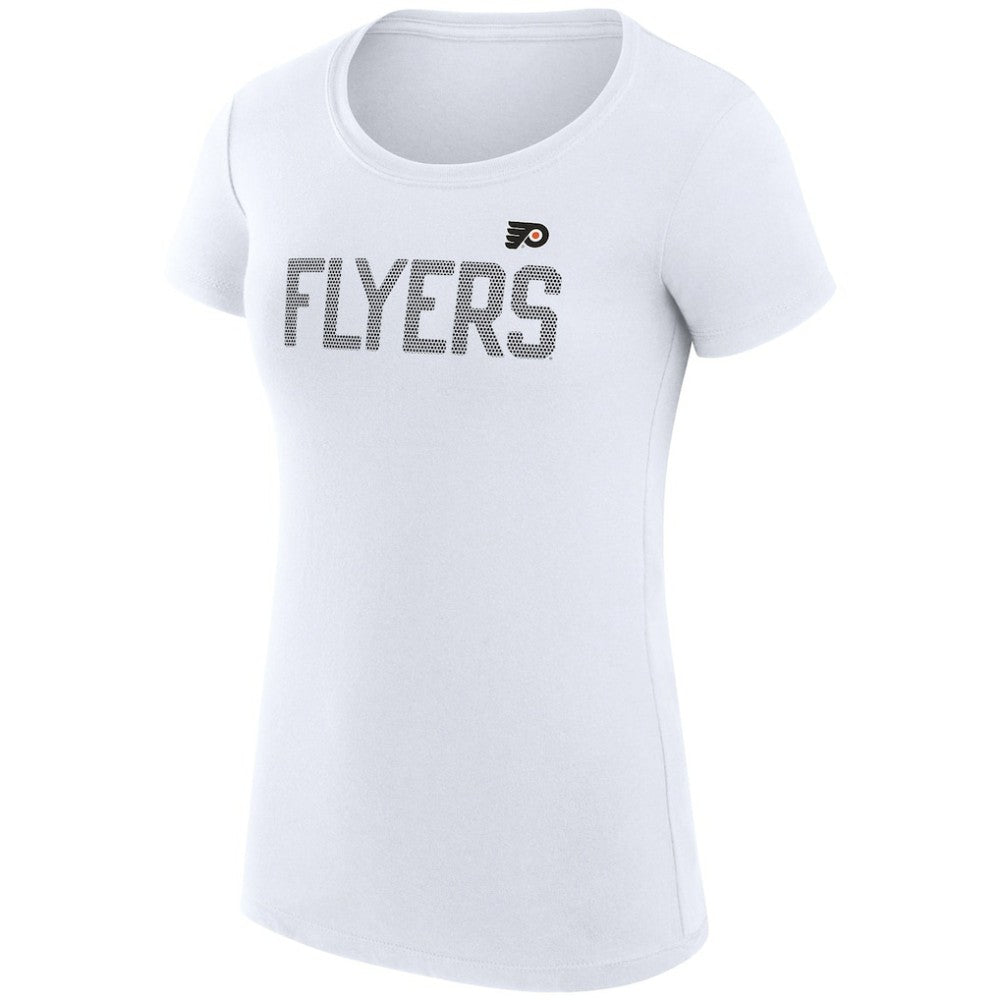 Philadelphia Flyers G-III 4Her by Carl Banks Women's Super-Slim Fit Lightweight Dot Print Team T-Shirt - White - NHL 200595251