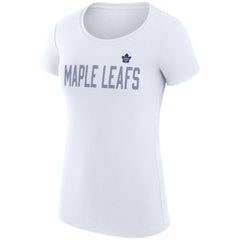Toronto Maple Leafs G-III 4Her by Carl Banks Women's Super-Slim Fit Lightweight Dot Print Team T-Shirt - White - NHL 200595258