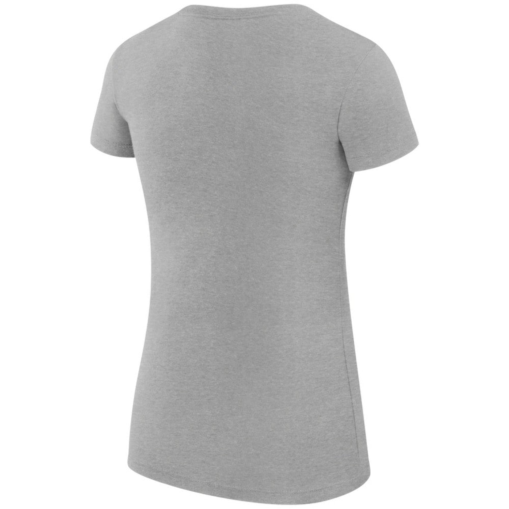 New York Islanders G-III 4Her by Carl Banks Women's Super-Slim Fit Lightweight Dot Print Team T-Shirt - Heather Gray - NHL 200595280