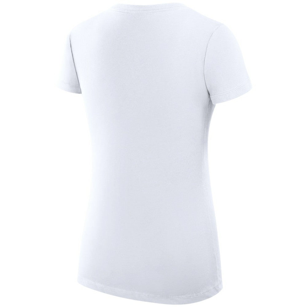 San Jose Sharks G-III 4Her by Carl Banks Women's Super-Slim Fit Lightweight Dot Print Team V-Neck T-Shirt - White - NHL 200595394
