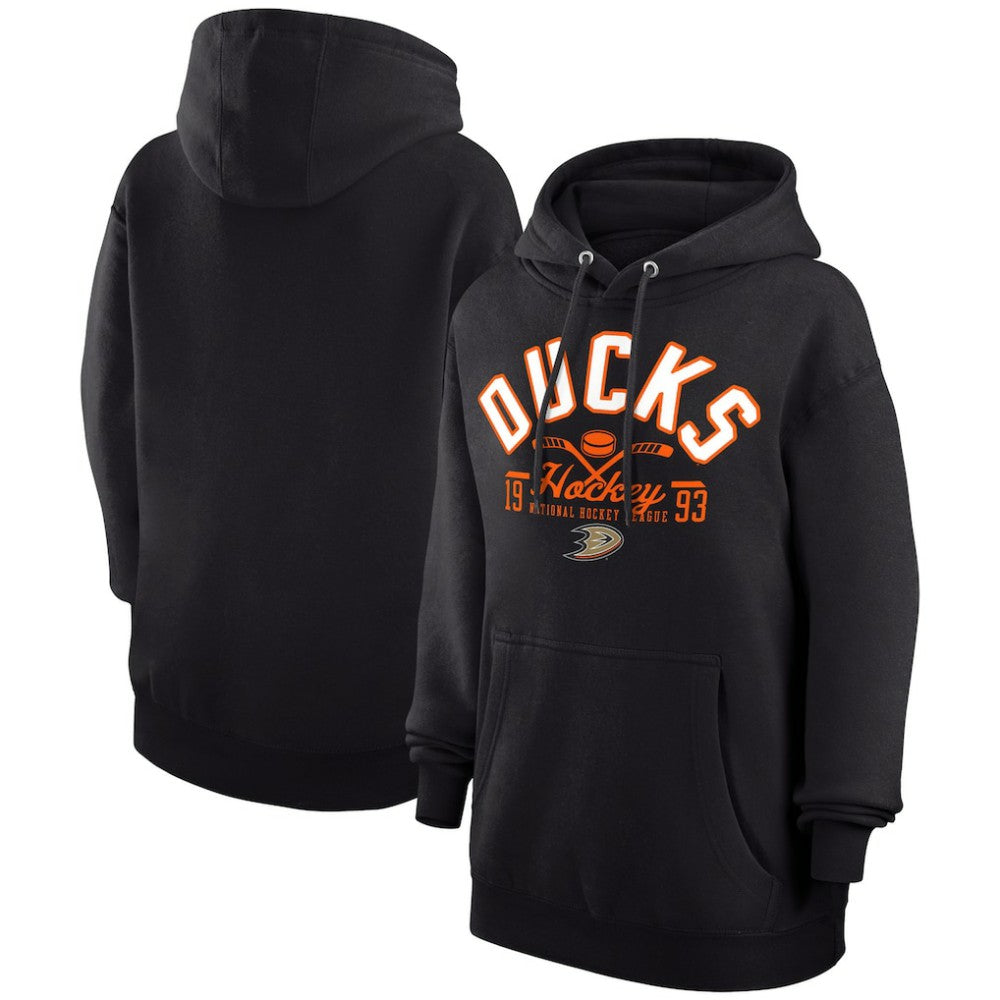 Anaheim Ducks Starter Puck Pullover Hoodie - Black - NHL 200595926