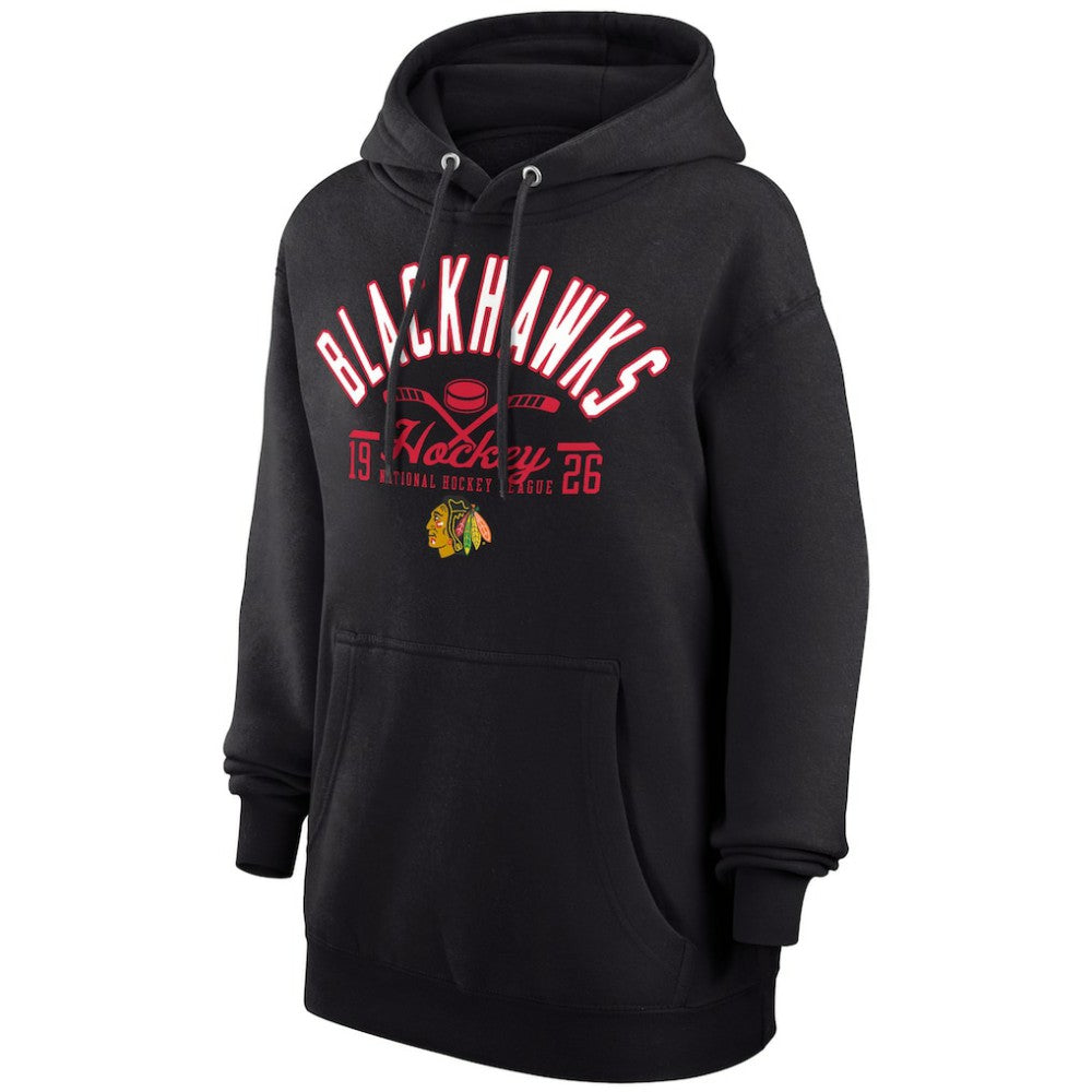 Chicago Blackhawks Starter Puck Pullover Hoodie - Black - NHL 200595929