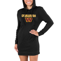 Washington Commanders Concepts Sport Women's Gather Long Sleeve Hoodie Nightshirt Black