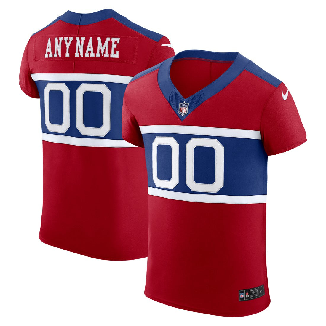 Nike New York Giants Alternate Vapor F.U.S.E. Elite Custom Jersey Red