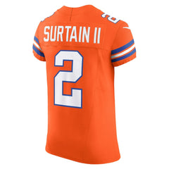 Nike Patrick Surtain II Denver Broncos Vapor F.U.S.E. Elite Jersey Vapor F.U.S.E. Elite Jersey Orange