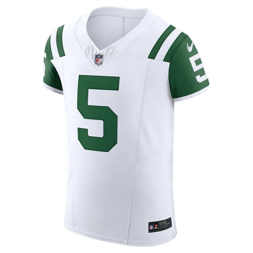Nike Garrett Wilson New York Jets Classic Alternate Vapor F.U.S.E. Elite Jersey White
