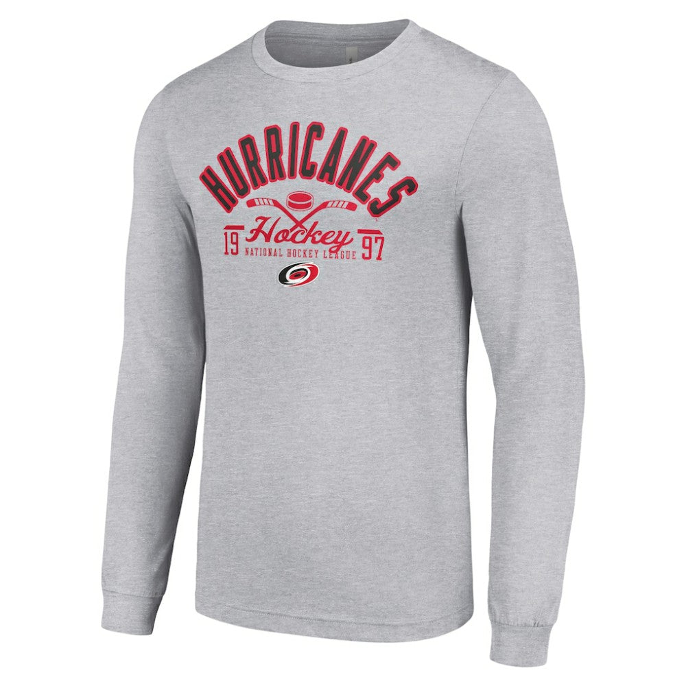 Carolina Hurricanes Starter Puck Long Sleeve T-Shirt - Heather Gray - NHL 200597922
