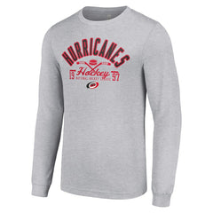 Carolina Hurricanes Starter Puck Long Sleeve T-Shirt - Heather Gray - NHL 200597922