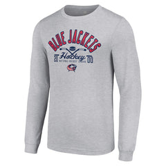 Columbus Blue Jackets Starter Puck Long Sleeve T-Shirt - Heather Gray - NHL 200597927