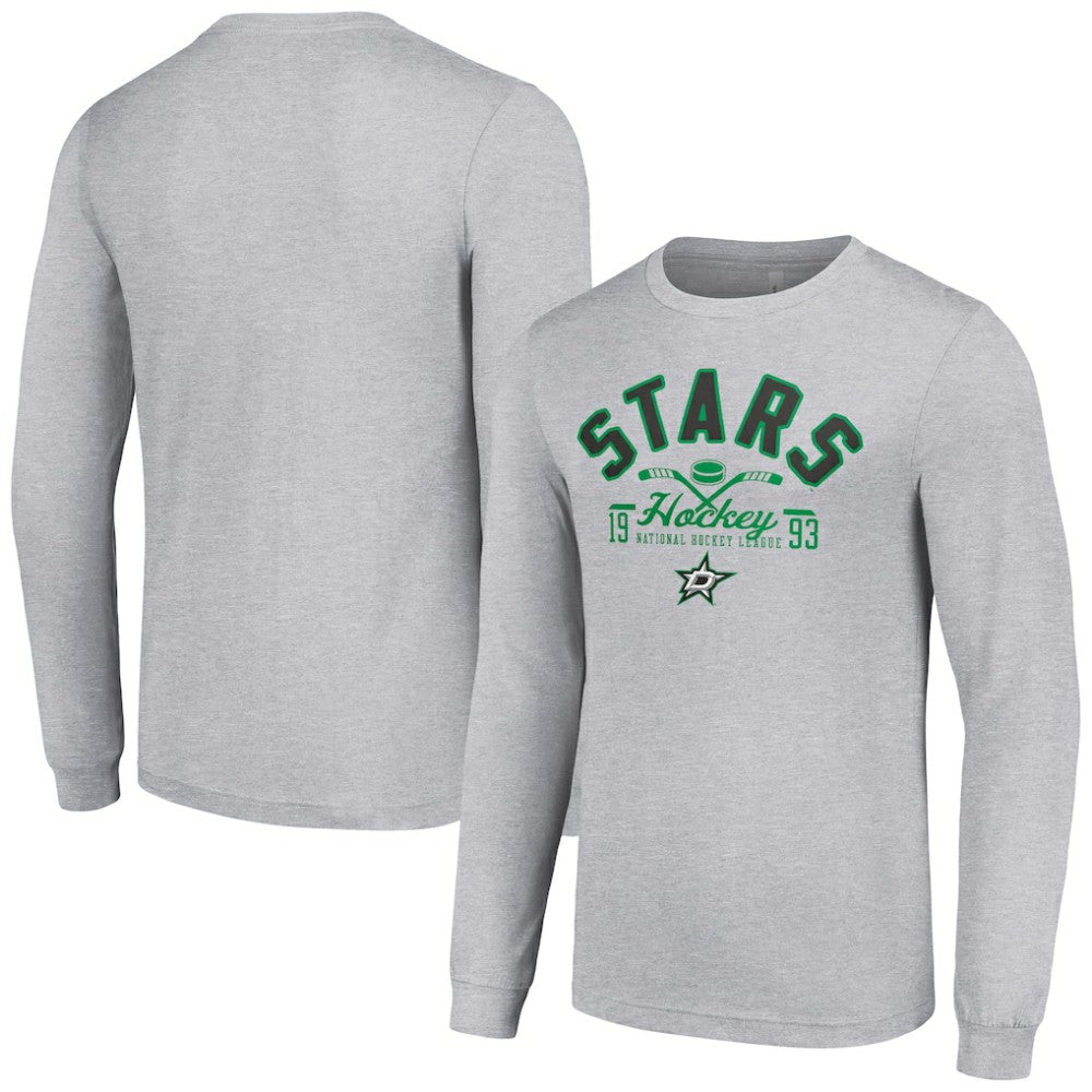 Dallas Stars Starter Puck Long Sleeve T-Shirt - Heather Gray - NHL 200597928