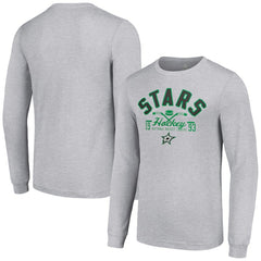 Dallas Stars Starter Puck Long Sleeve T-Shirt - Heather Gray - NHL 200597928