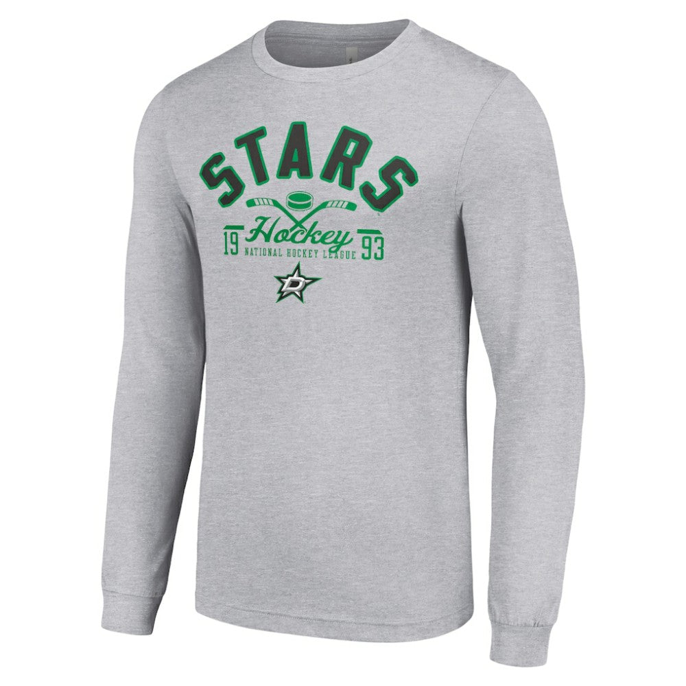 Dallas Stars Starter Puck Long Sleeve T-Shirt - Heather Gray - NHL 200597928