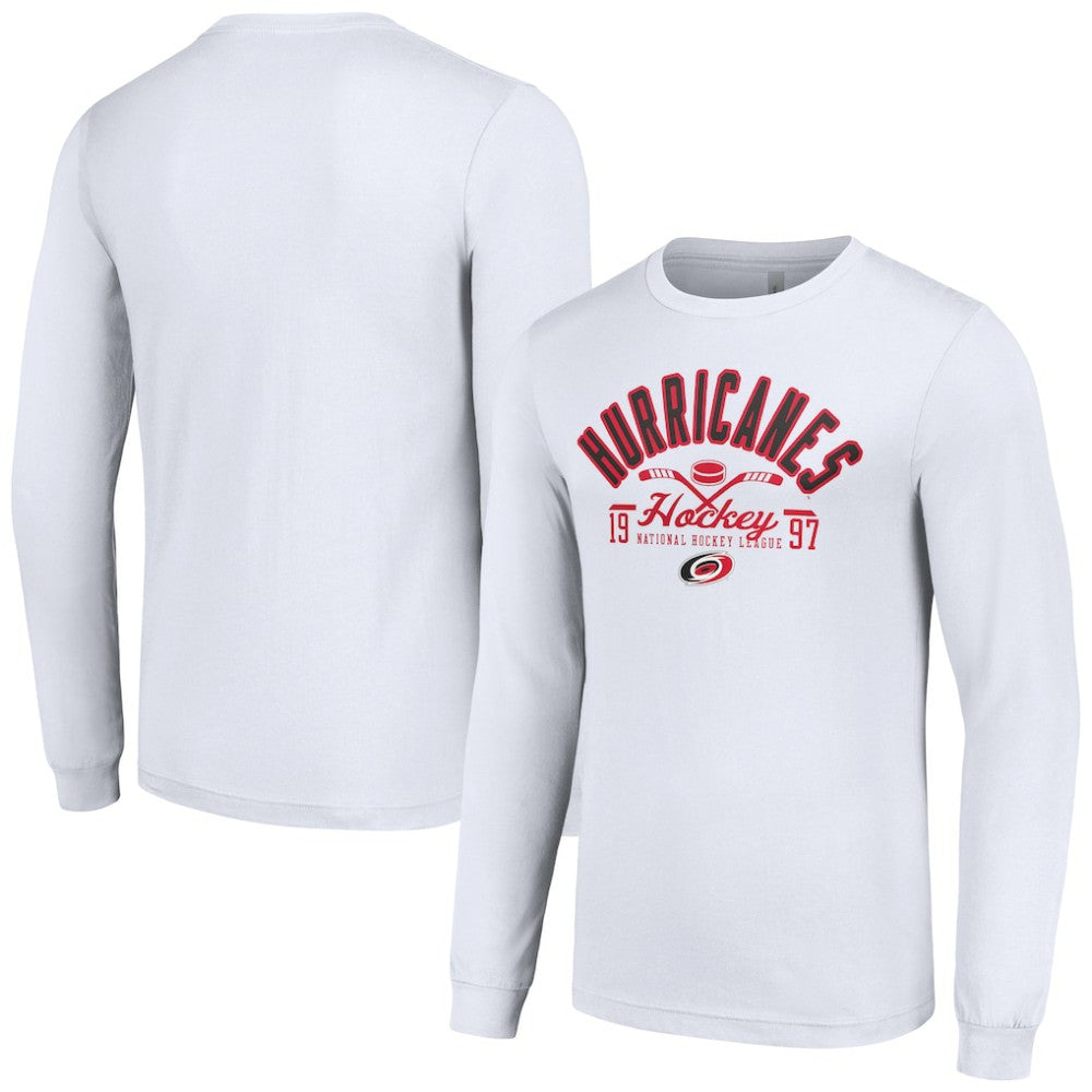 Carolina Hurricanes Starter Puck Long Sleeve T-Shirt - White - NHL 200597929