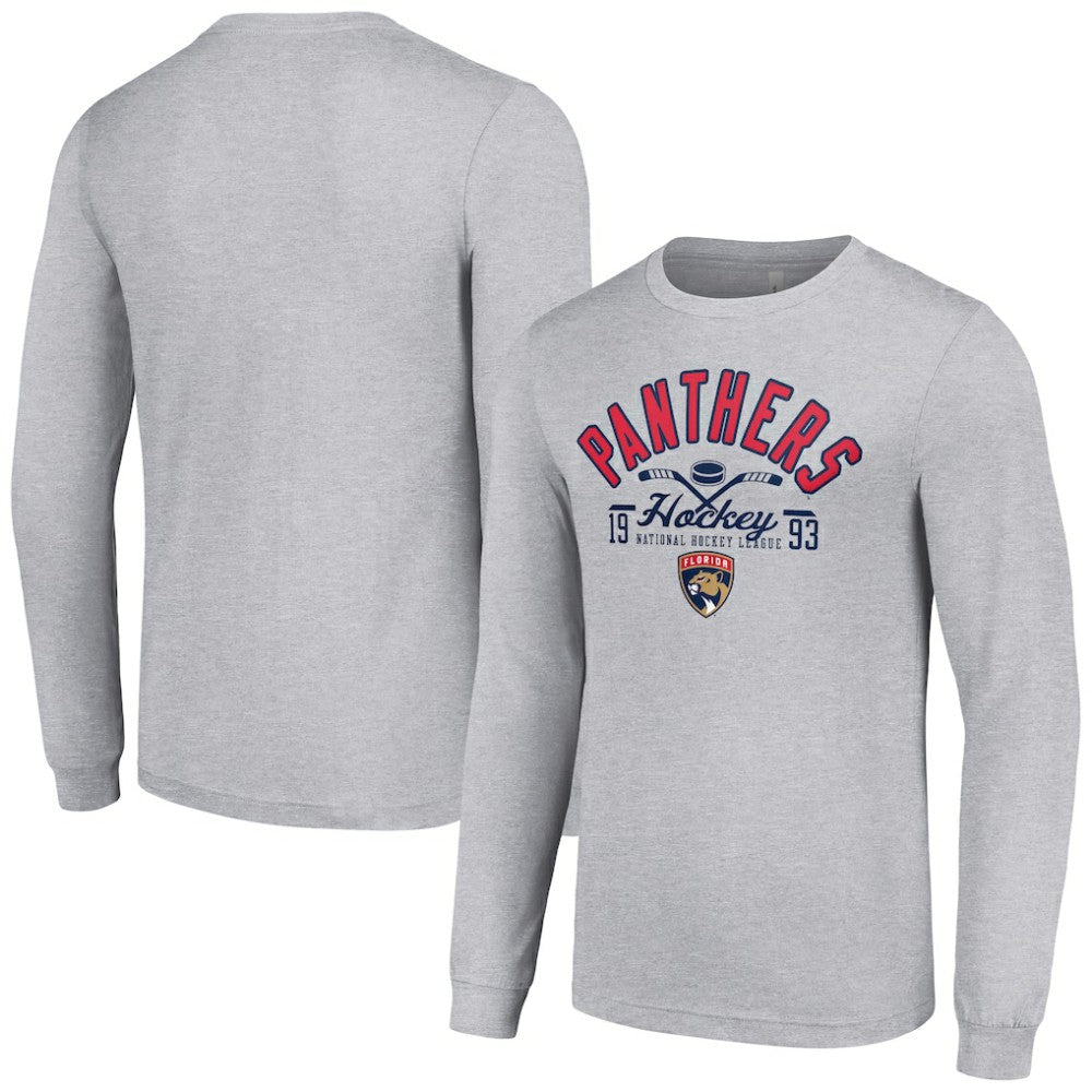 Florida Panthers Starter Puck Long Sleeve T-Shirt - Heather Gray - NHL 200597934