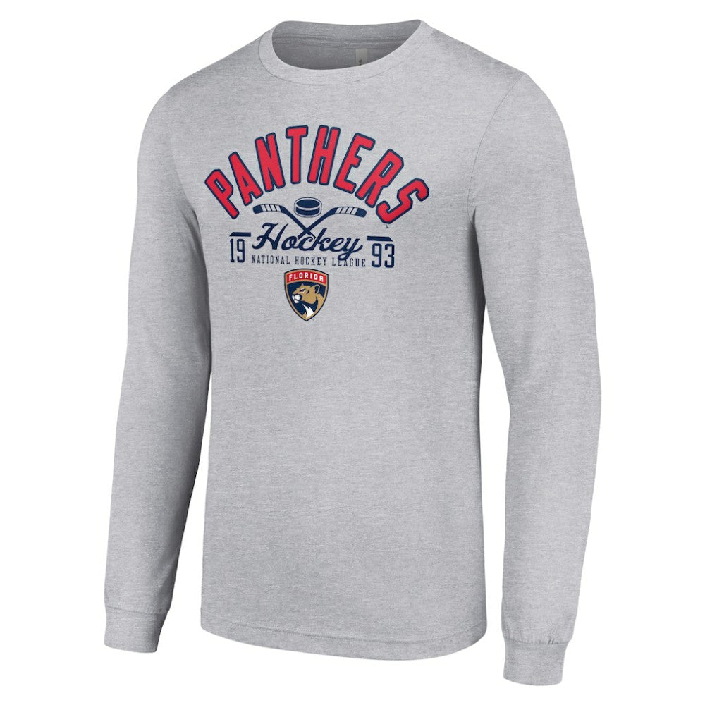 Florida Panthers Starter Puck Long Sleeve T-Shirt - Heather Gray - NHL 200597934