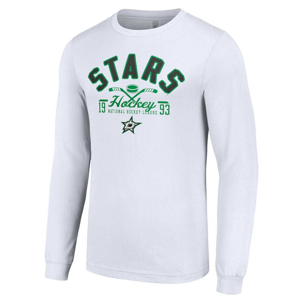 Dallas Stars Starter Puck Long Sleeve T-Shirt - White - NHL 200597937