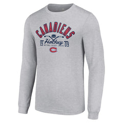 Montreal Canadiens Starter Puck Long Sleeve T-Shirt - Heather Gray - NHL 200597940