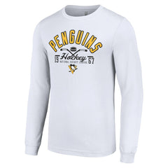 Pittsburgh Penguins Starter Puck Long Sleeve T-Shirt - White - NHL 200597965