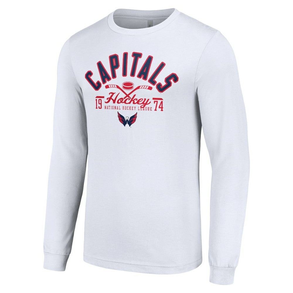 Washington Capitals Starter Puck Long Sleeve T-Shirt - White - NHL 200597978