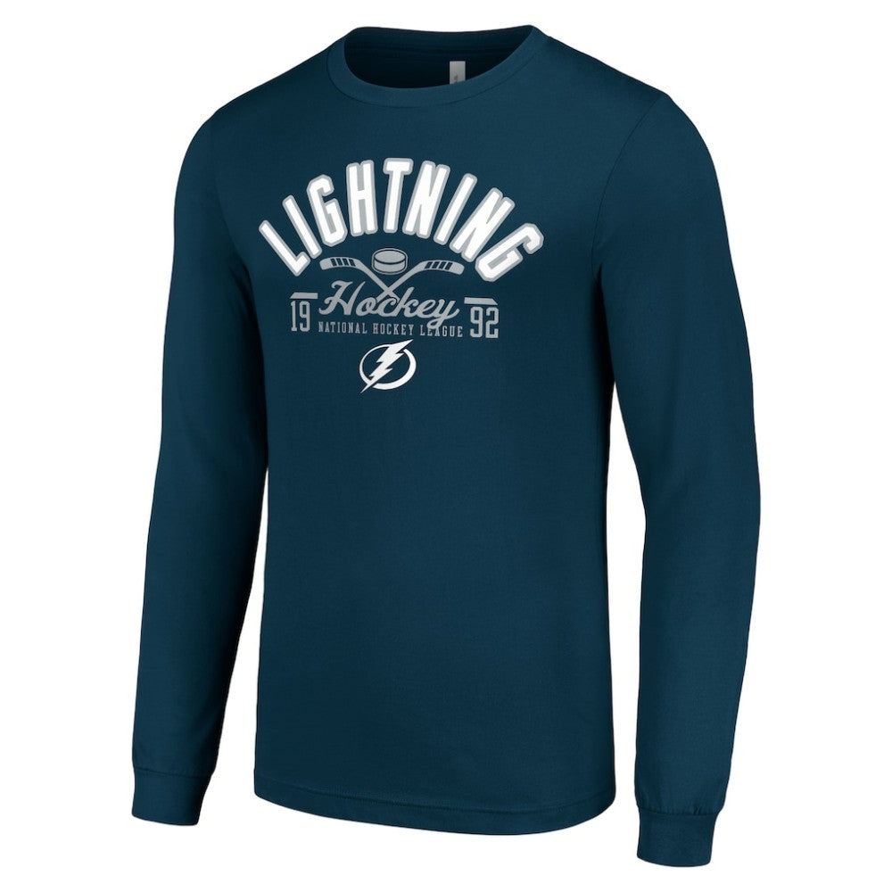 Tampa Bay Lightning Starter Puck Long Sleeve T-Shirt - Navy - NHL 200597985