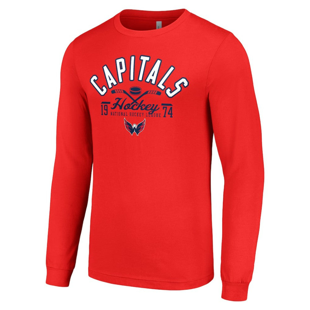 Washington Capitals Starter Puck Long Sleeve T-Shirt - Red - NHL 200597999