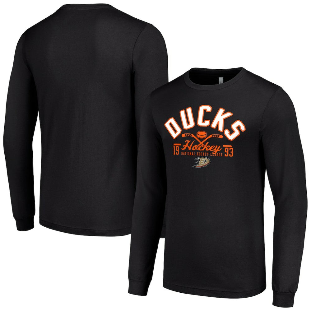 Anaheim Ducks Starter Puck Long Sleeve T-Shirt - Black - NHL 200598000