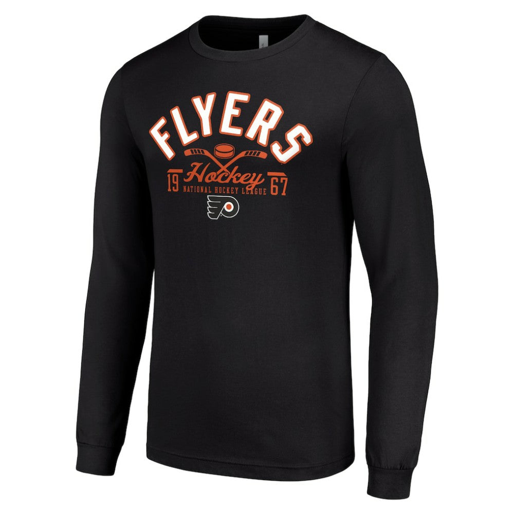 Philadelphia Flyers Starter Puck Long Sleeve T-Shirt - Black - NHL 200598011