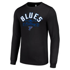 St. Louis Blues Starter Puck Long Sleeve T-Shirt - Black - NHL 200598015