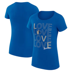 Dallas Mavericks G-III 4Her by Carl Banks Women's Super-Slim Fit Lightweight Basketball Love T-Shirt Royal