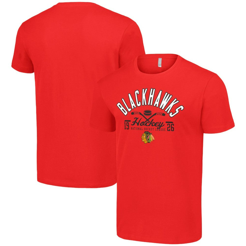 Chicago Blackhawks Starter Half Puck T-Shirt - Red - NHL 200598156