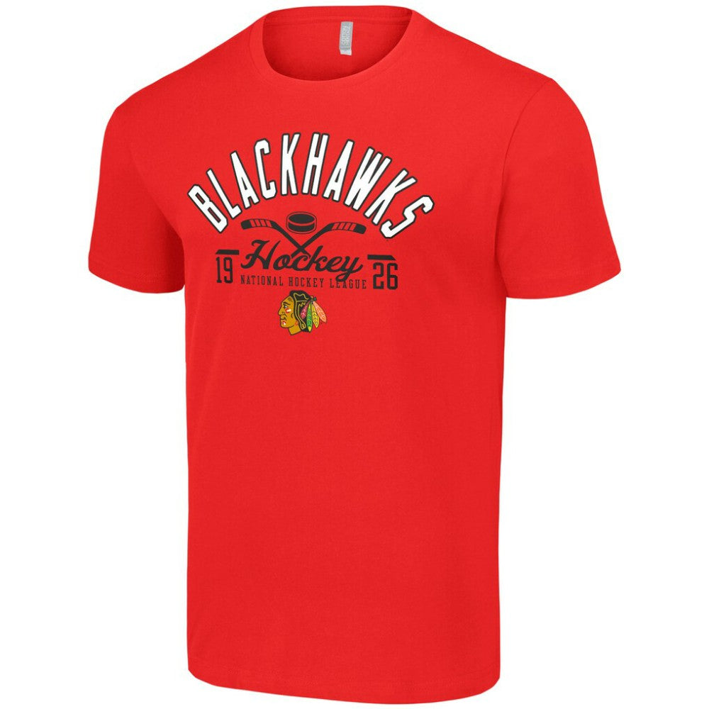 Chicago Blackhawks Starter Half Puck T-Shirt - Red - NHL 200598156