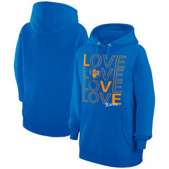 New York Knicks G-III 4Her by Carl Banks Women's Basketball Love Fleece Pullover Hoodie Blue